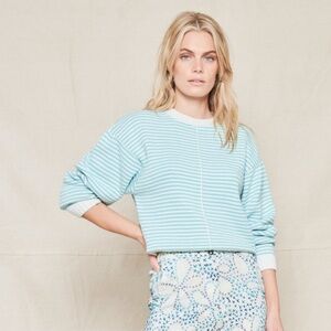 Ciao Lucia Nonno Striped Sweater in Pool